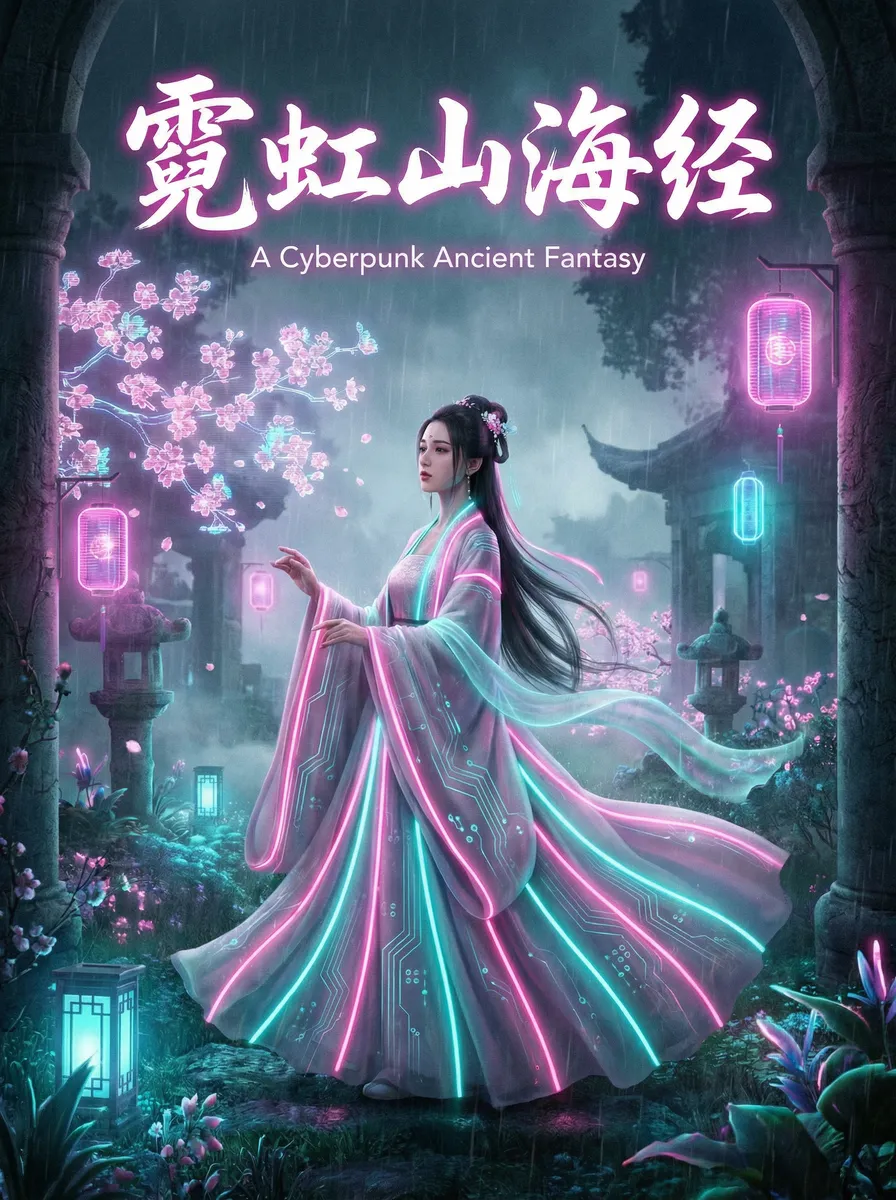 天天爱去电影 古风奇缘短剧 - 霓虹山海经海报